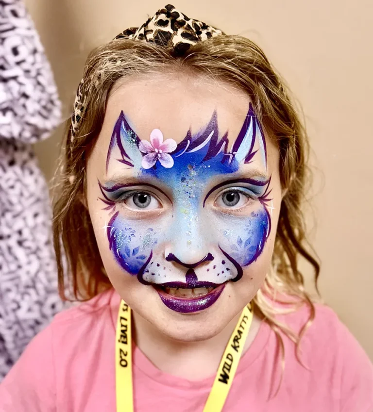 Blue Cat (Heather Paints Fort Myers Face Painter for Parties in Cape Coral Childrens Face Painting Corporate Events Naples Face Paint Estero Lehigh Acres)
