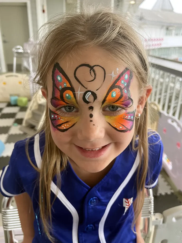 Butterfly (Heather Paints Fort Myers Face Painter for Parties in Cape Coral Childrens Face Painting Corporate Events Naples Face Paint Estero Lehigh Acres)