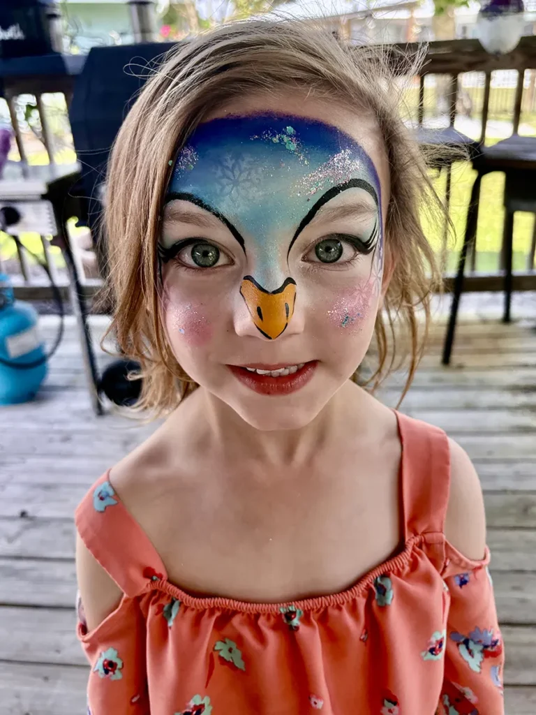 Penguin (Heather Paints Fort Myers Face Painter for Parties in Cape Coral Childrens Face Painting Corporate Events Naples Face Paint Estero Lehigh Acres)