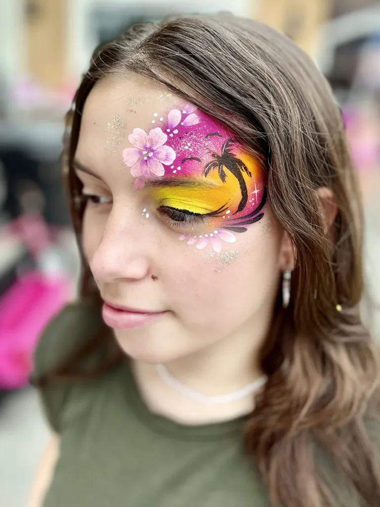 Sunset (Heather Paints Fort Myers Face Painter for Parties in Cape Coral Childrens Face Painting Corporate Events Naples Face Paint Estero Lehigh Acres)